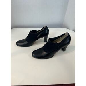 Taryn Rose Women’s Leather Black Stretch Slip On Shoes Italy  38.5 (8)US